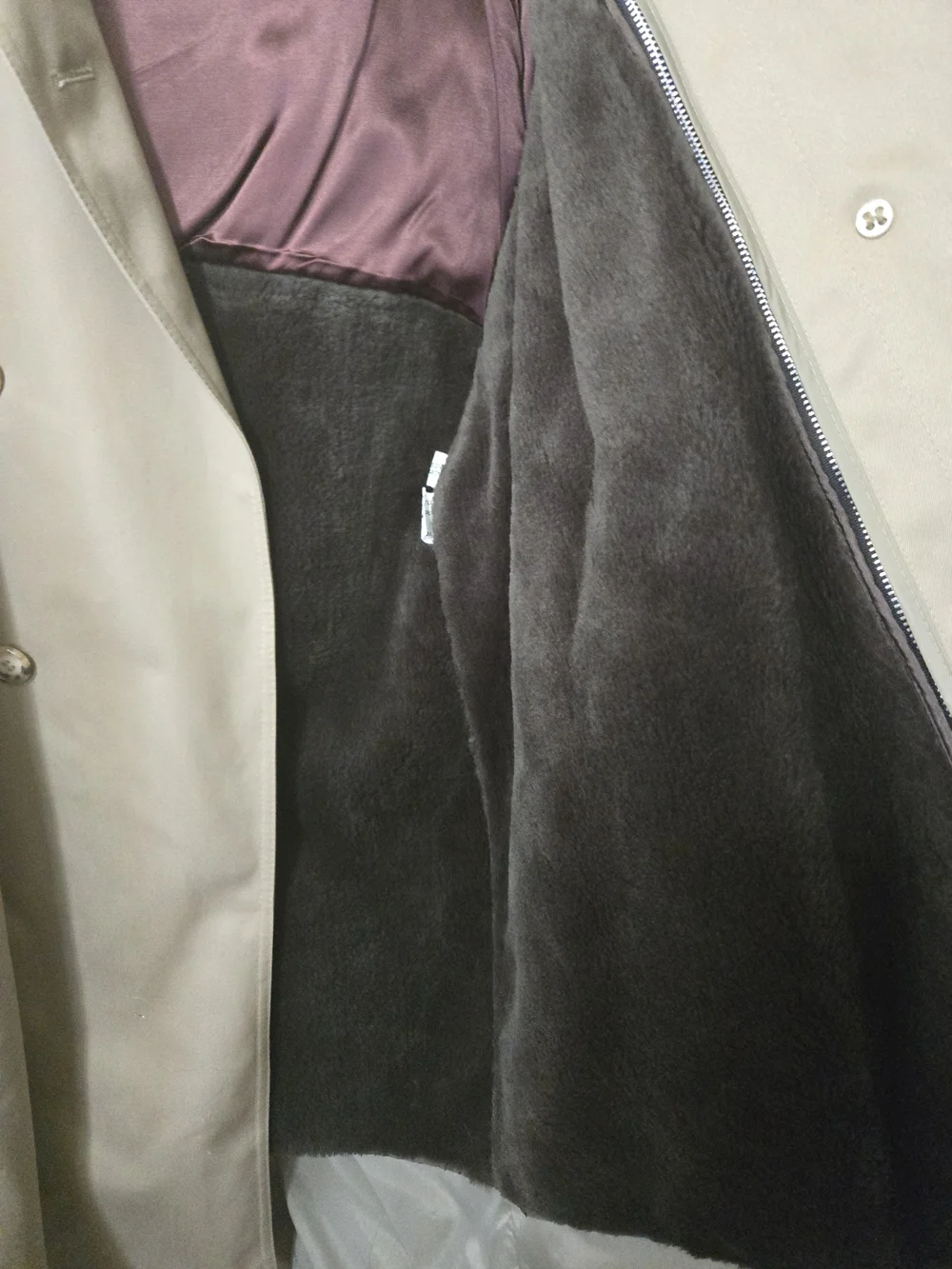 Stafford Men's Light Beige Double-Breasted Trench Coat